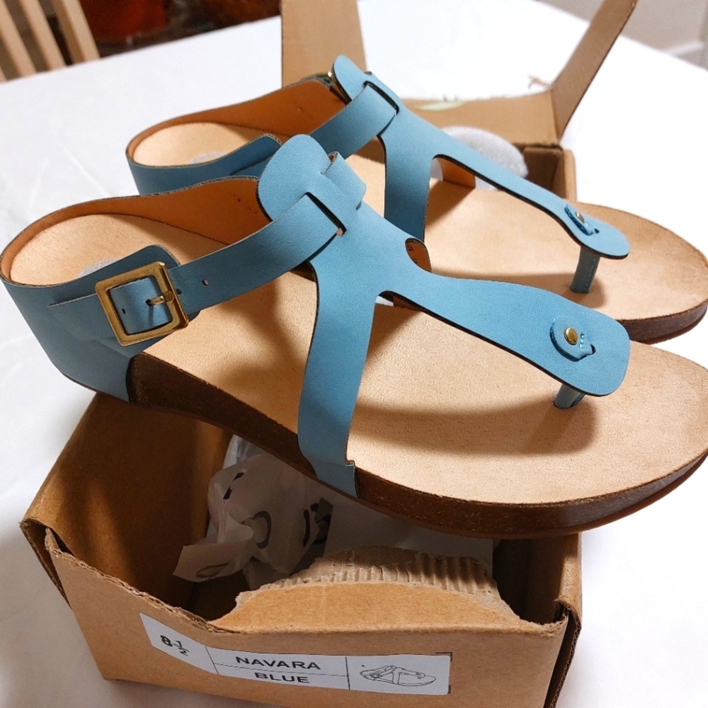 Blue casual sandals